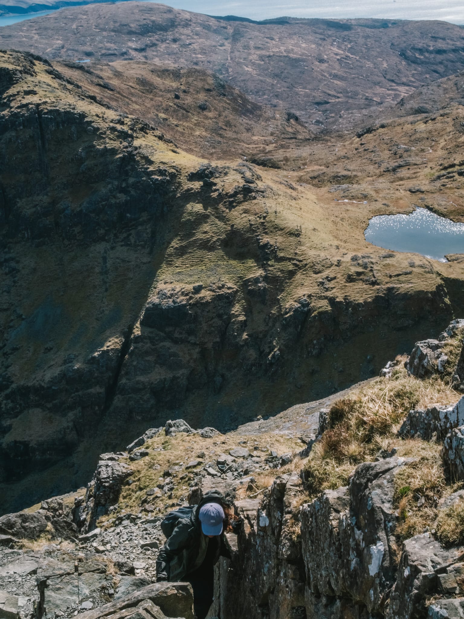 Scrambling up Bla Bheinn