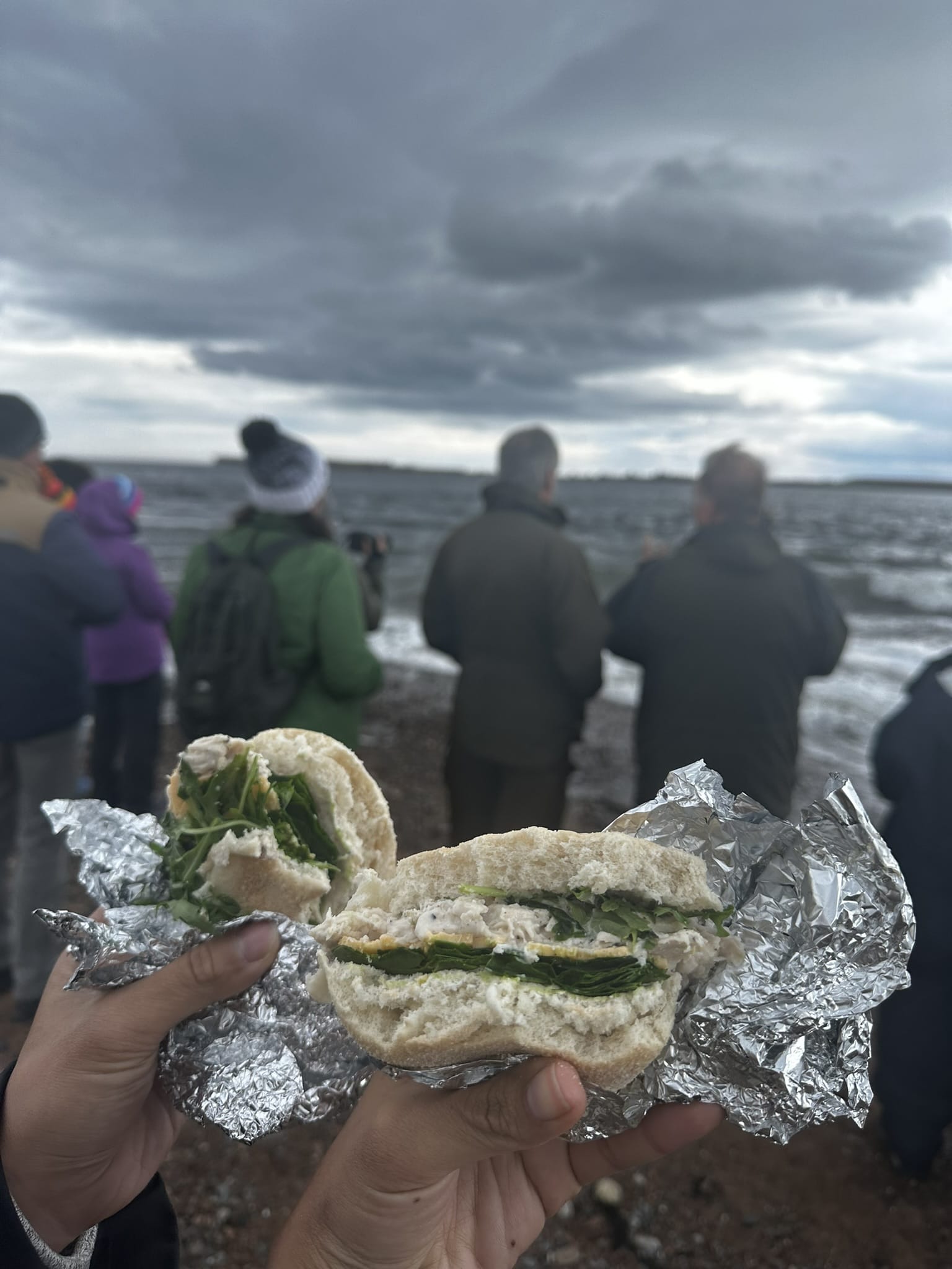 Having lunch at Chanonry Point