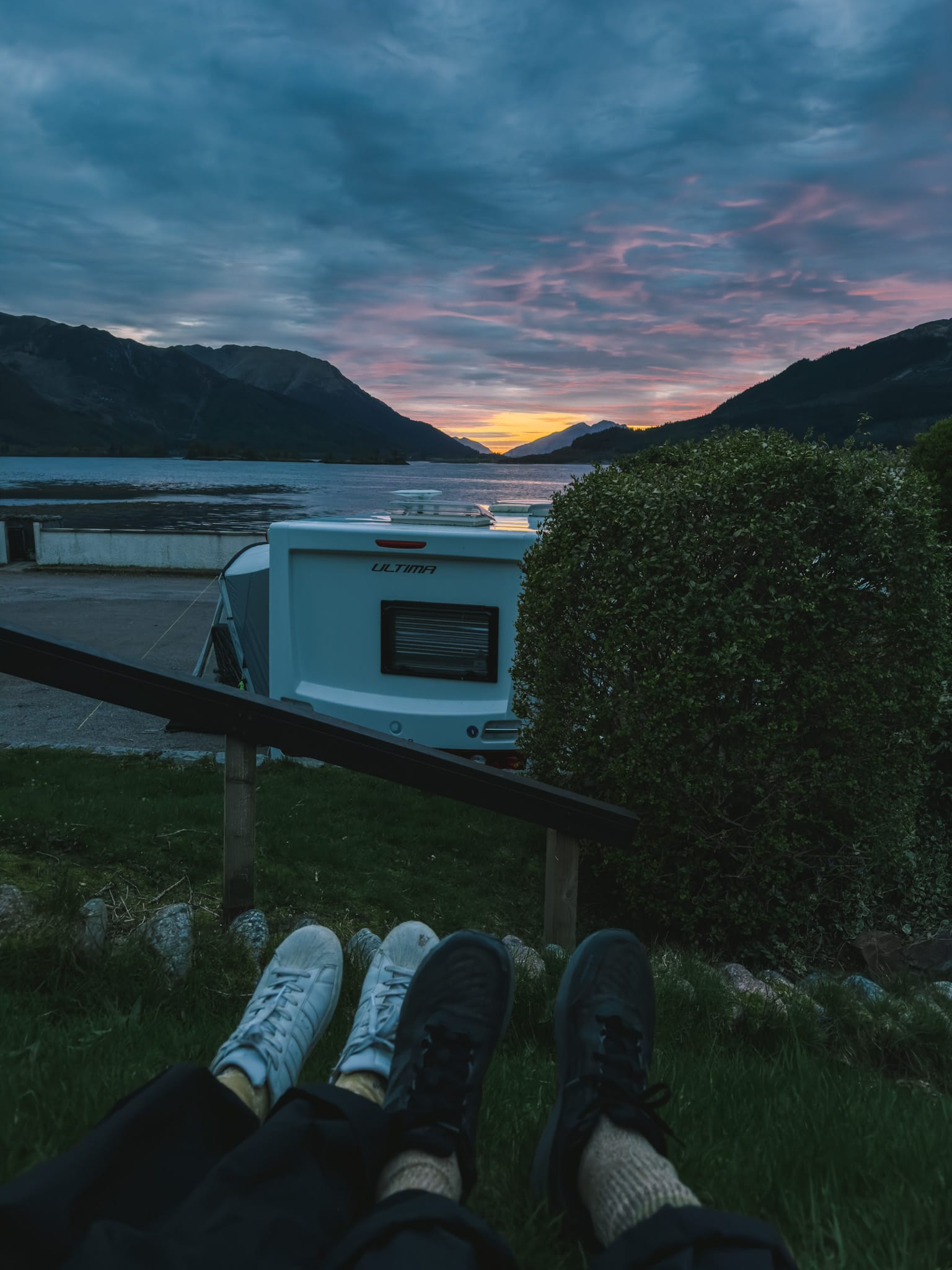 View of lake from Invercoe Campsite