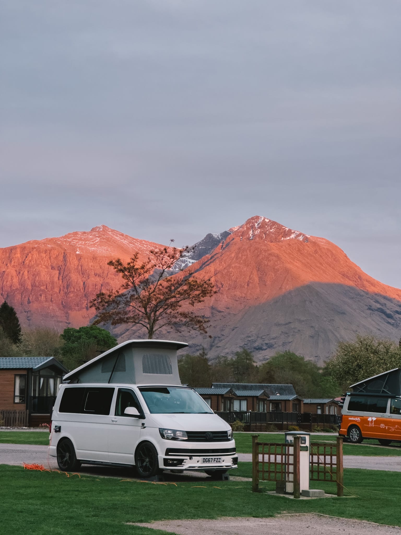 View of mountain from Invercoe Campsite