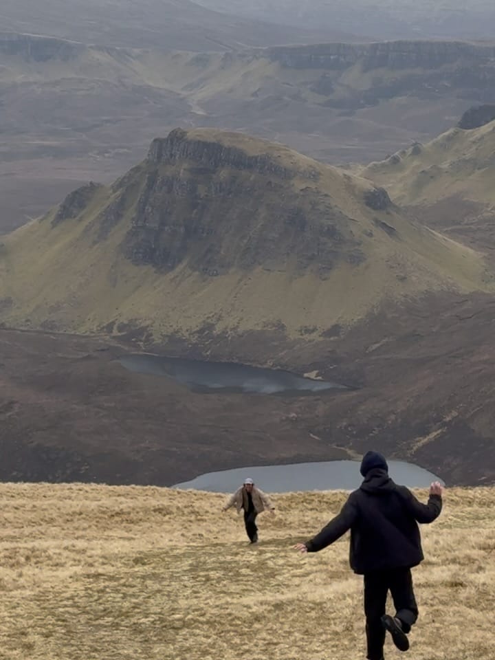Running down the trails in Quiraing