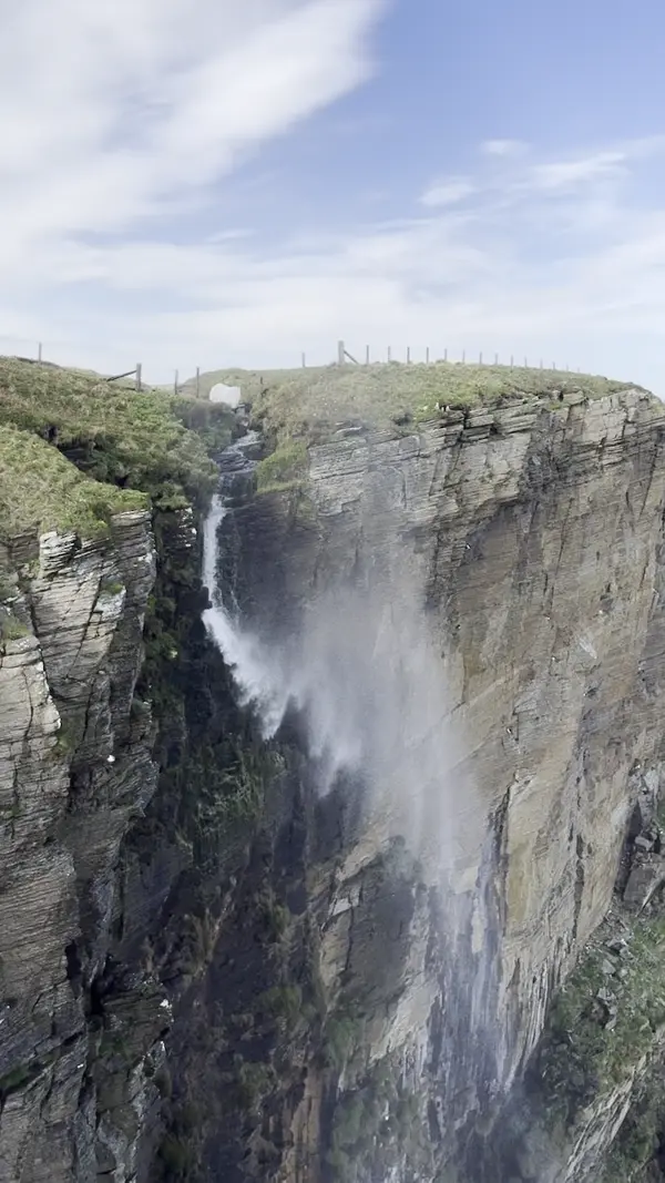 Whaligoe Steps Waterfall
